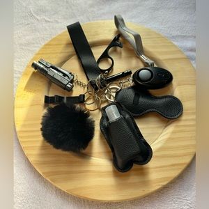 Black safety Keychain